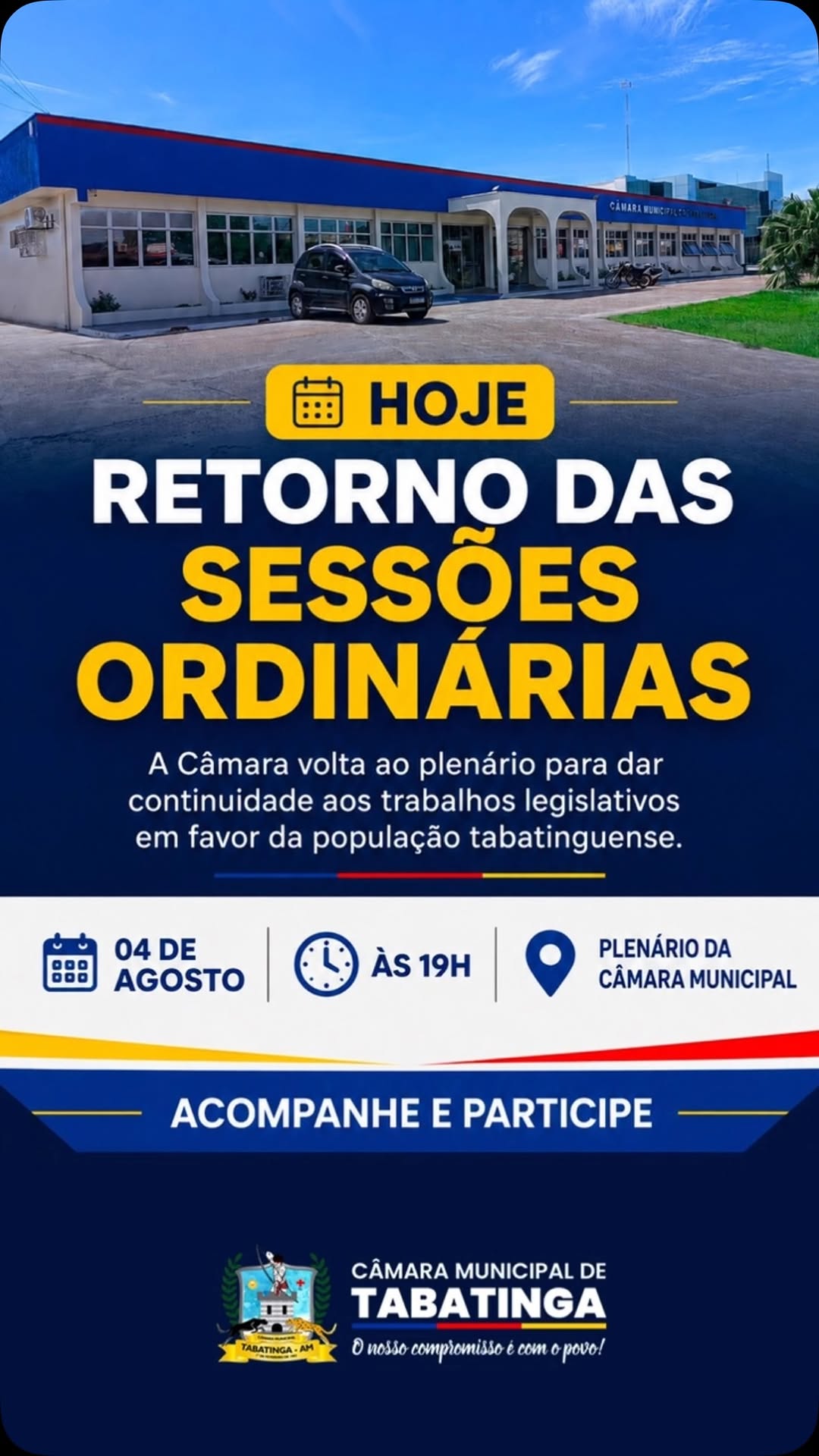 Retorno das Sessões Ordinárias